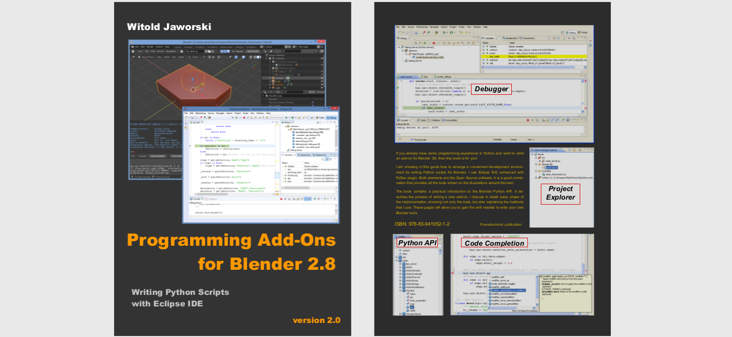 Free E Book Programming Add Ons For Blender 2 80 Blendernation